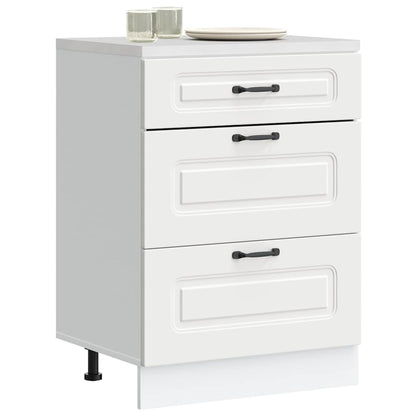 vidaXL Kitchen Base Cabinet "Kalmar" Engineered Wood White