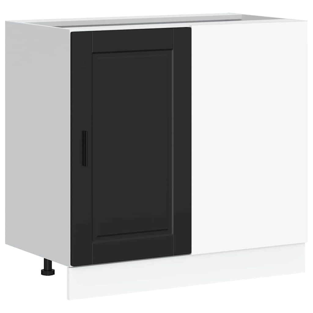 vidaXL Kitchen Base Cabinet "Porto" Black Engineered Wood 2