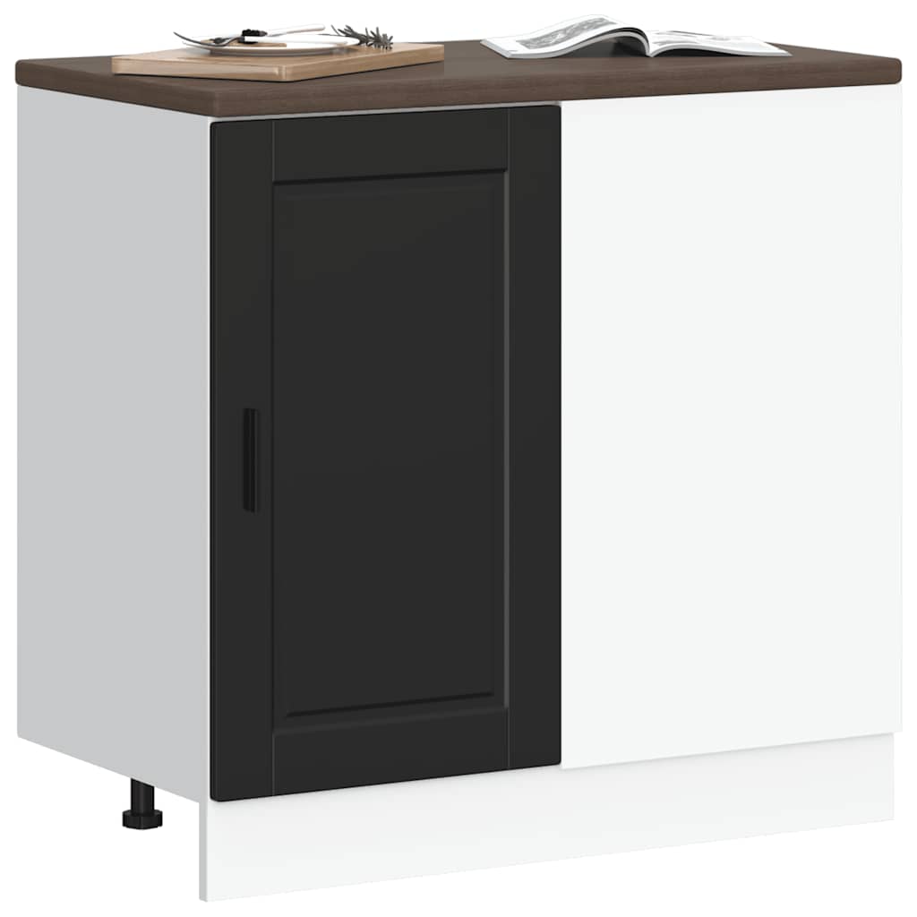 vidaXL Kitchen Base Cabinet "Porto" Black Engineered Wood 3