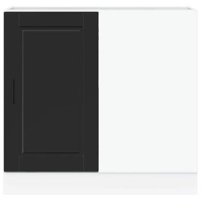 vidaXL Kitchen Base Cabinet "Porto" Black Engineered Wood 4
