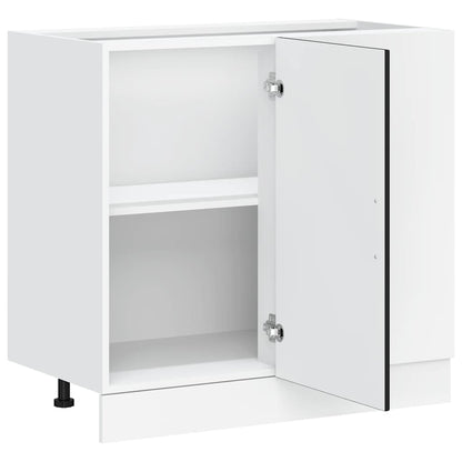 vidaXL Kitchen Base Cabinet "Porto" Black Engineered Wood 5