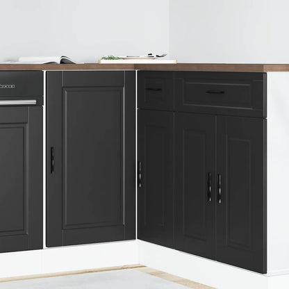 vidaXL Kitchen Base Cabinet "Porto" Black Engineered Wood 1