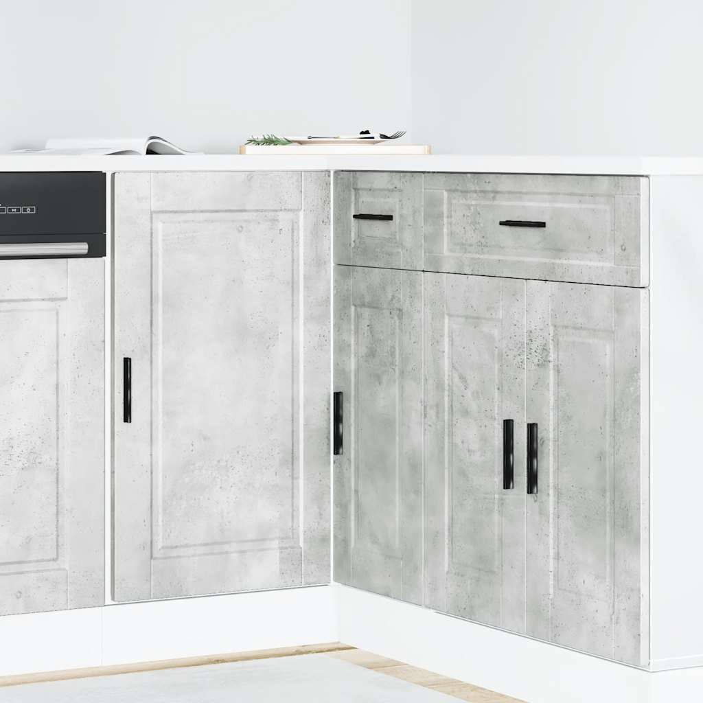 vidaXL Kitchen Base Cabinet Porto Concrete Grey Engineered Wood 1