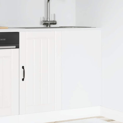 vidaXL Kitchen Base Cabinet Lucca White Engineered Wood 1