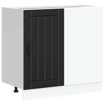 vidaXL Kitchen Base Cabinet "Lucca" Black Engineered Wood 2