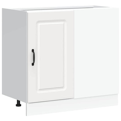 vidaXL Kitchen Base Cabinet Kalmar White Engineered Wood 2