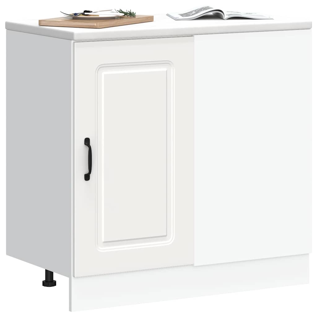 vidaXL Kitchen Base Cabinet Kalmar White Engineered Wood 3