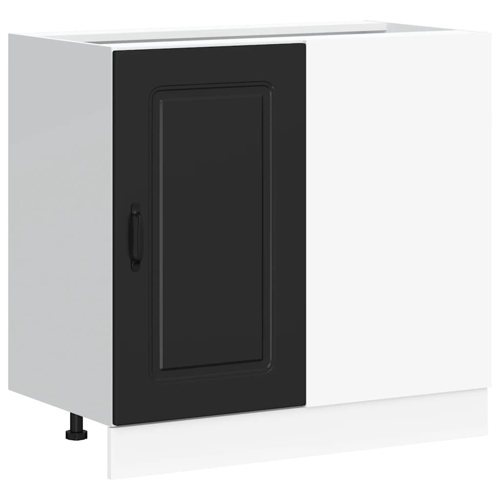 vidaXL Kitchen Base Cabinet "Kalmar" Black Engineered Wood 2