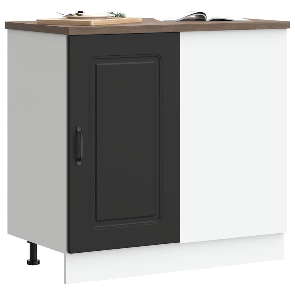 vidaXL Kitchen Base Cabinet "Kalmar" Black Engineered Wood 3