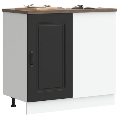 vidaXL Kitchen Base Cabinet "Kalmar" Black Engineered Wood 3