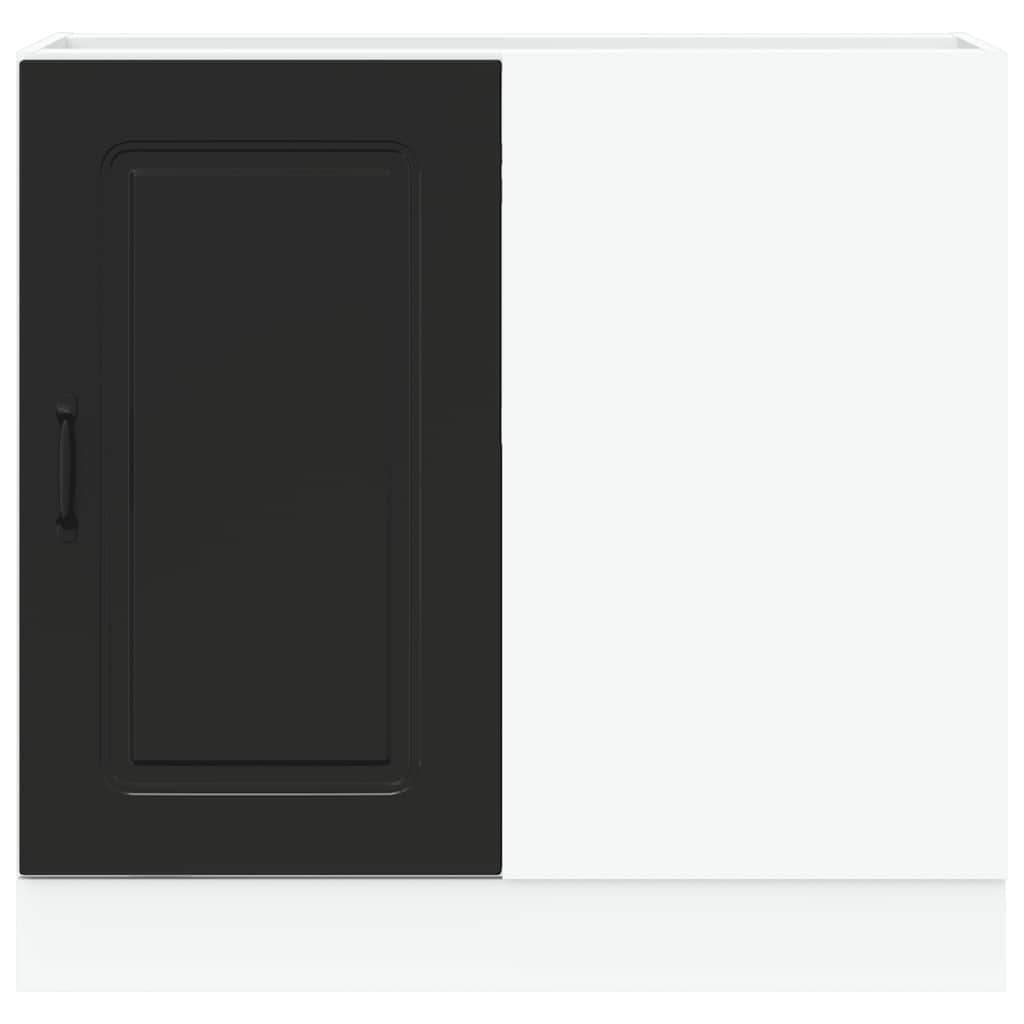 vidaXL Kitchen Base Cabinet "Kalmar" Black Engineered Wood 4