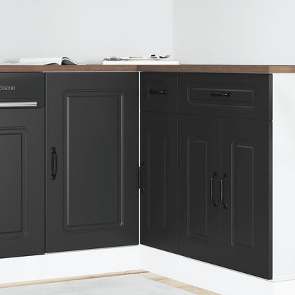 vidaXL Kitchen Base Cabinet "Kalmar" Black Engineered Wood 1