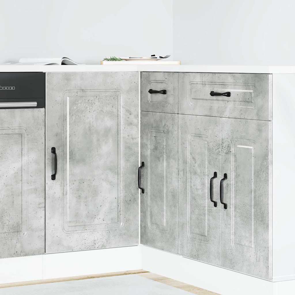 vidaXL Kitchen Base Cabinet Kalmar Concrete Grey Engineered Wood 1