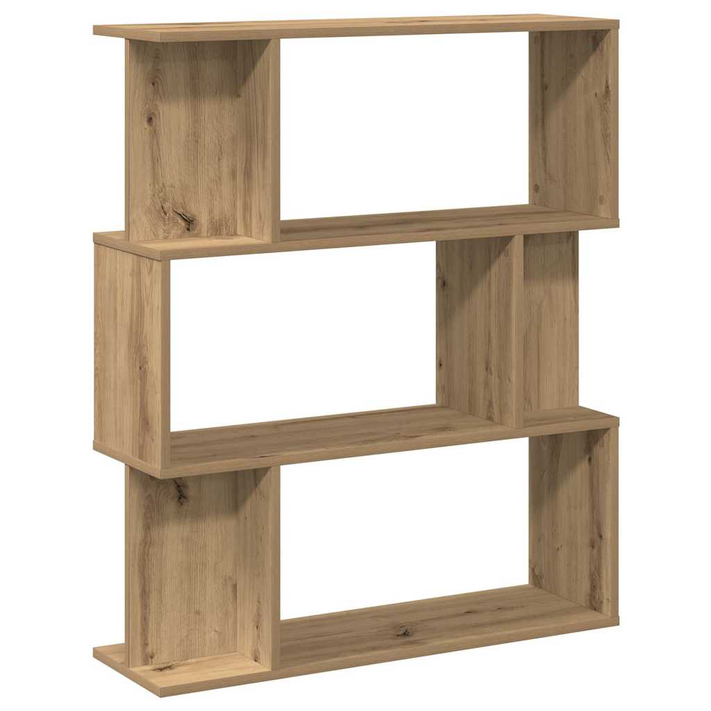 vidaXL Book Cabinet Artisan Oak 80x24x96 cm Engineered Wood 2
