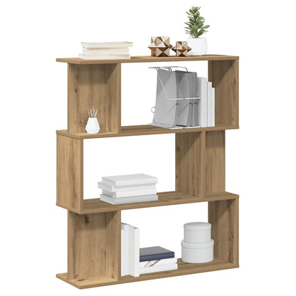 vidaXL Book Cabinet Artisan Oak 80x24x96 cm Engineered Wood 3
