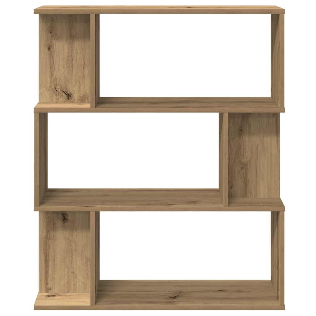 vidaXL Book Cabinet Artisan Oak 80x24x96 cm Engineered Wood 4
