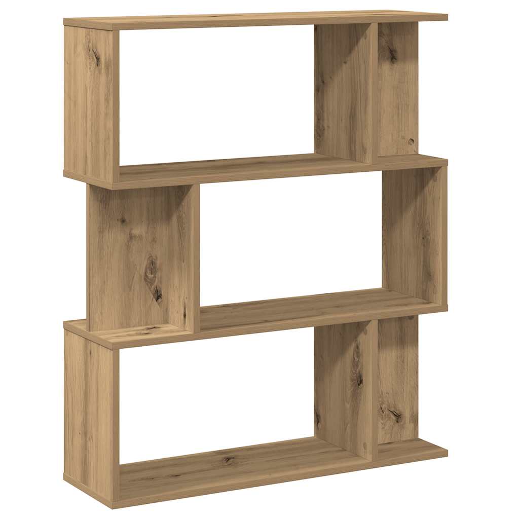 vidaXL Book Cabinet Artisan Oak 80x24x96 cm Engineered Wood 6