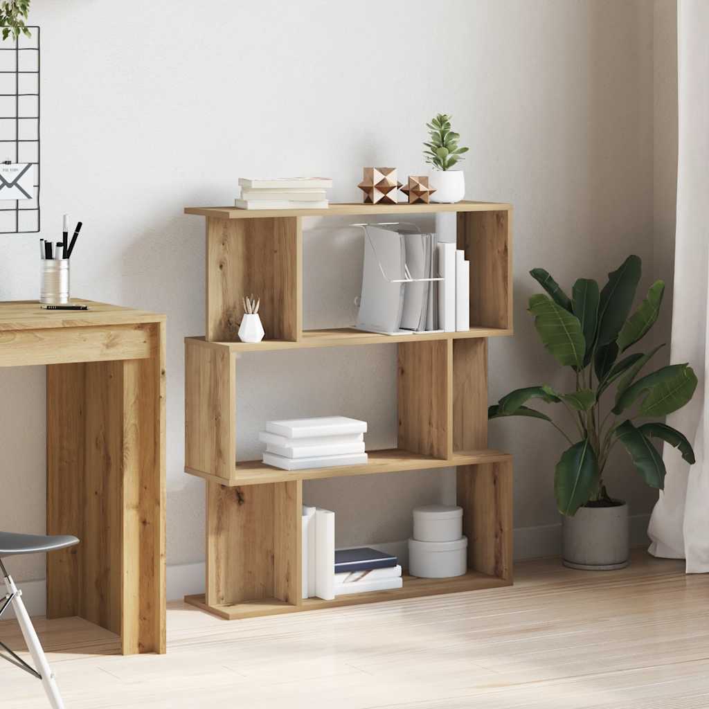 vidaXL Book Cabinet Artisan Oak 80x24x96 cm Engineered Wood 1
