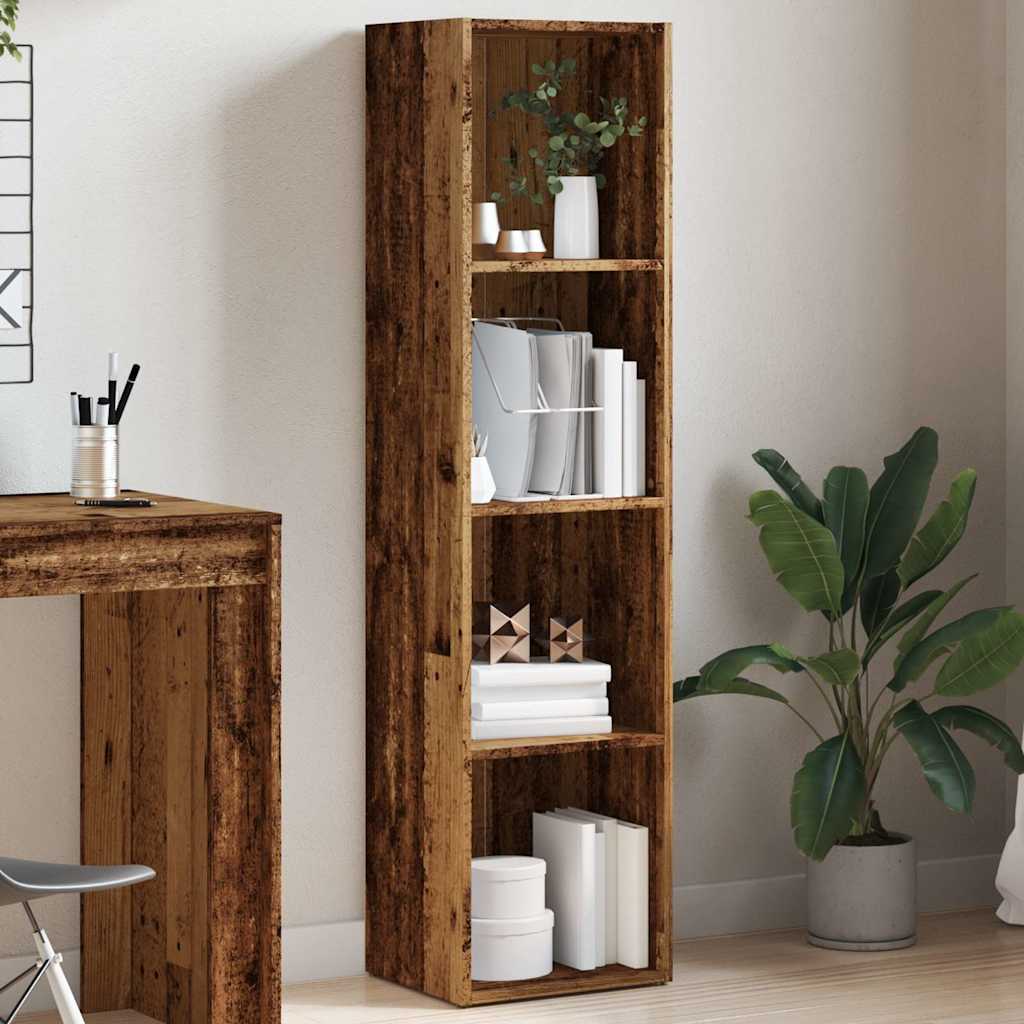 vidaXL Book Cabinet | Old Wood | Engineered Wood | 4-tier | Book Cabinet 3