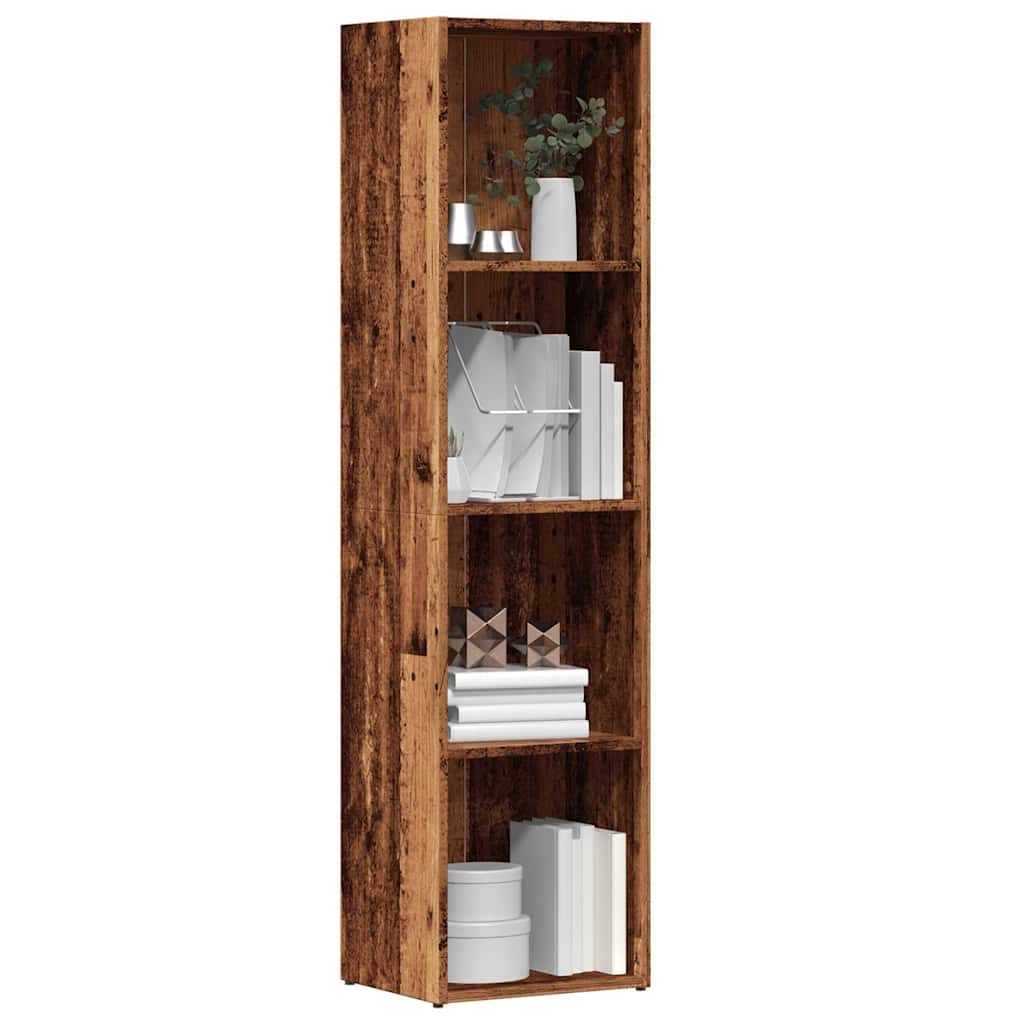 vidaXL Book Cabinet | Old Wood | Engineered Wood | 4-tier | Book Cabinet 4