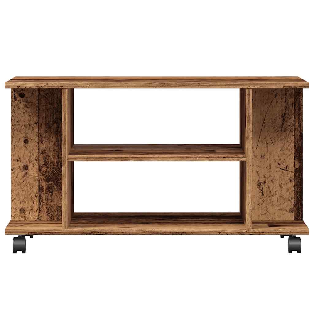 vidaXL TV Cabinet with Castors Old Wood 80x40x45 cm Engineered Wood 4