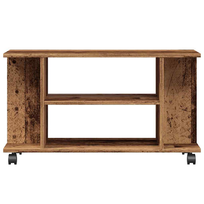 vidaXL TV Cabinet with Castors Old Wood 80x40x45 cm Engineered Wood 4