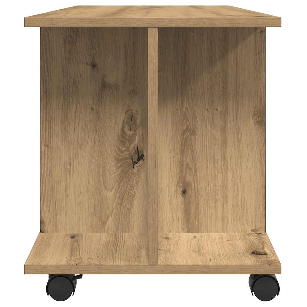 vidaXL TV Cabinet with Castors Artisan Oak 80x40x45 cm Engineered Wood 5