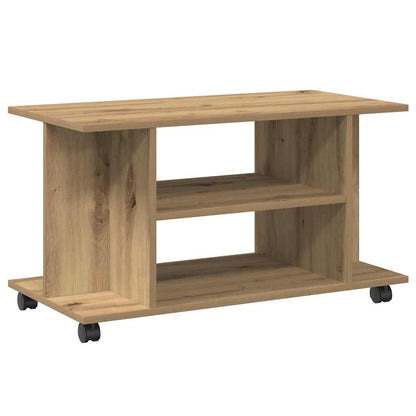 vidaXL TV Cabinet with Castors Artisan Oak 80x40x45 cm Engineered Wood 6