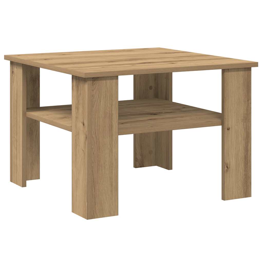 vidaXL Coffee Table Artisan Oak 60x60x42 cm Engineered Wood 2