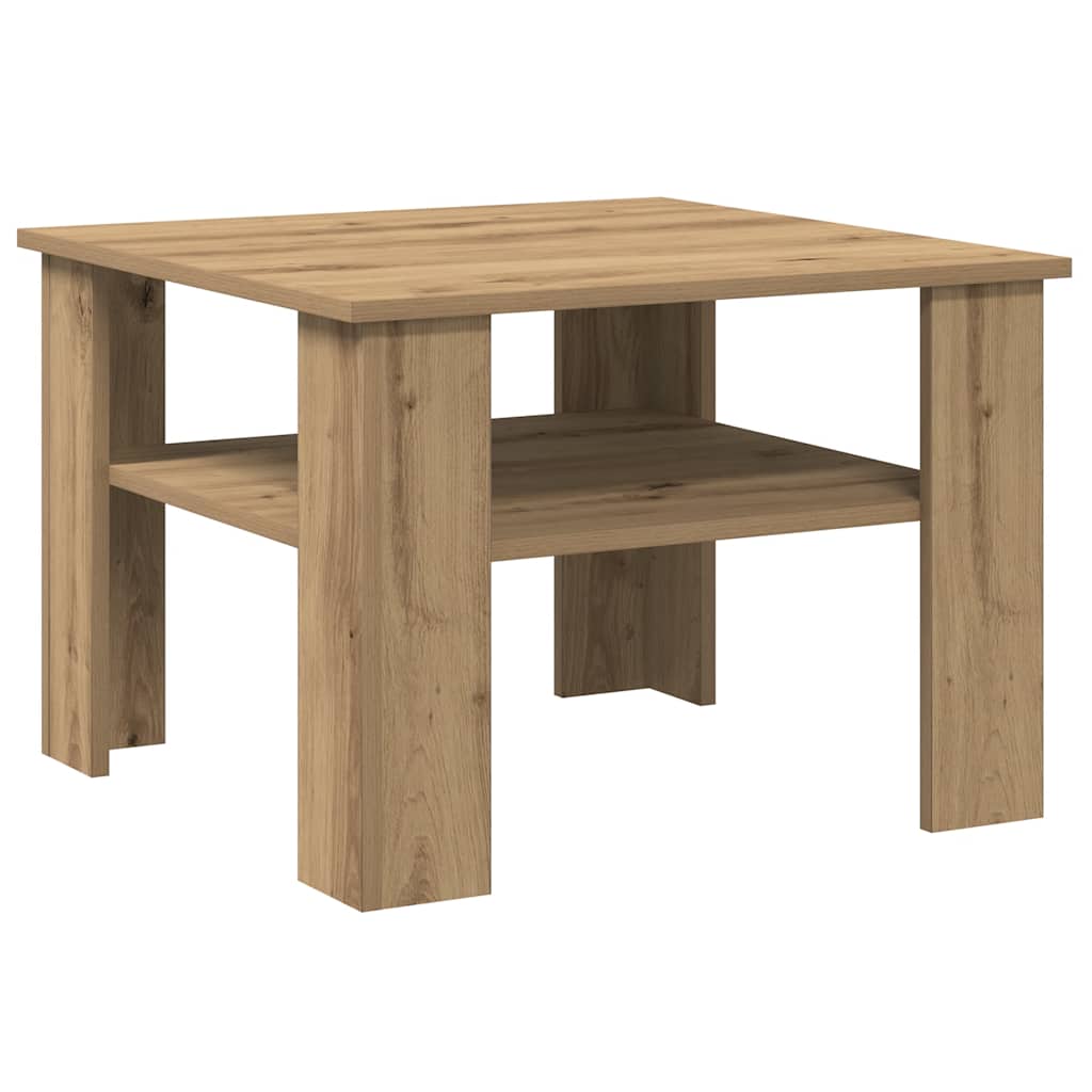 vidaXL Coffee Table Artisan Oak 60x60x42 cm Engineered Wood 6