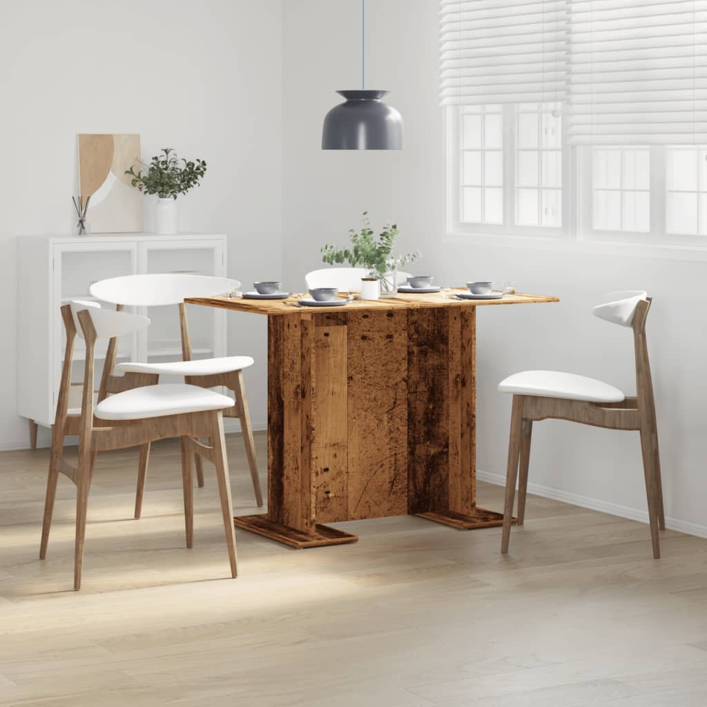 vidaXL Dining Table Old Wood 110x60x75 cm Engineered Wood 3