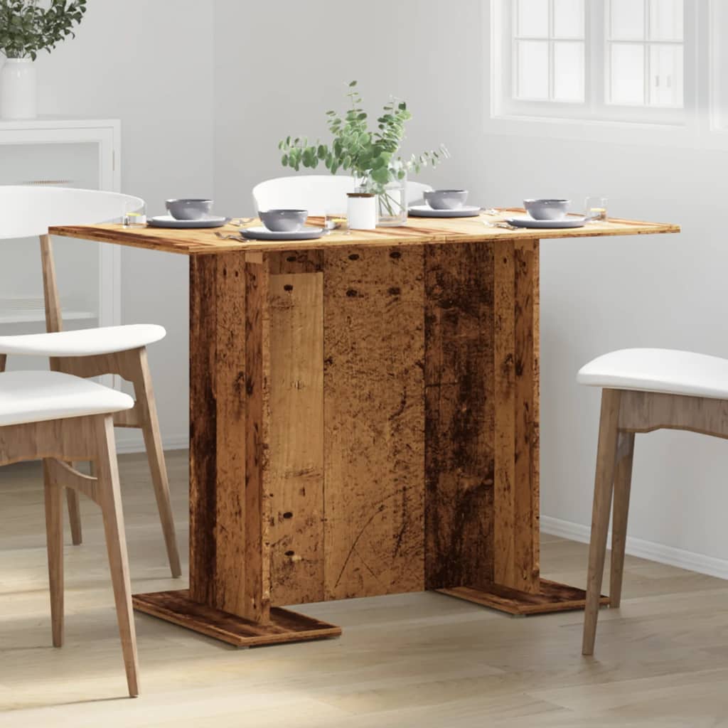 vidaXL Dining Table Old Wood 110x60x75 cm Engineered Wood 4