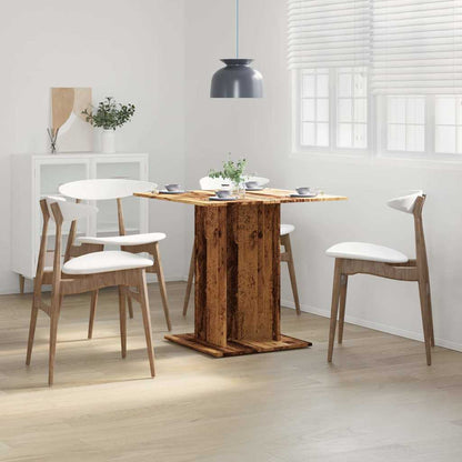 vidaXL Dining Table Old Wood 80x80x75 cm Engineered Wood 3