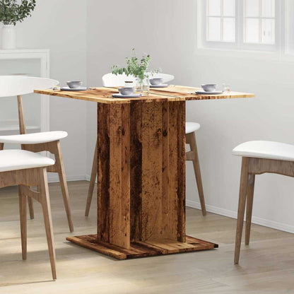 vidaXL Dining Table Old Wood 80x80x75 cm Engineered Wood 4