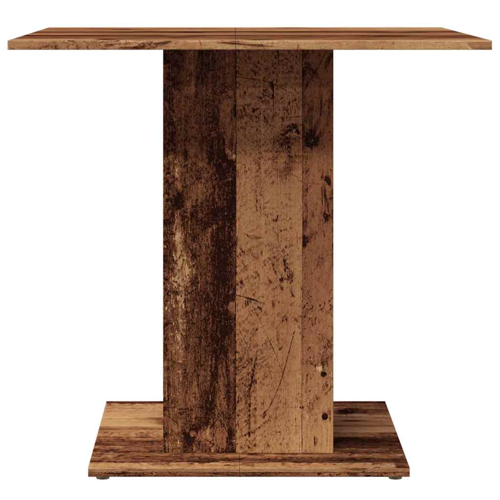 vidaXL Dining Table Old Wood 80x80x75 cm Engineered Wood 6