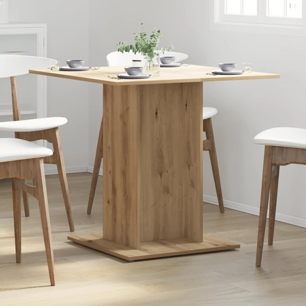 Dining Table 80x80x75 cm Engineered Wood Artisan oak