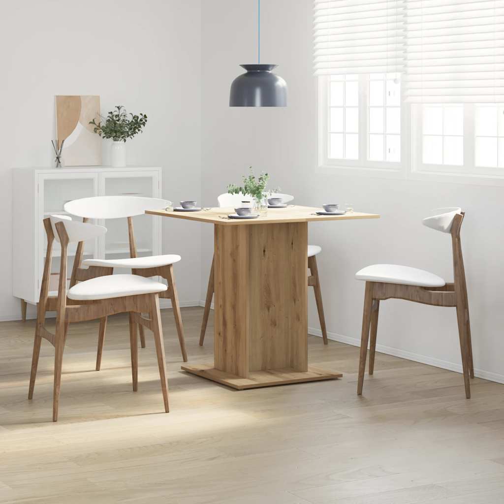Dining Table 80x80x75 cm Engineered Wood Artisan oak
