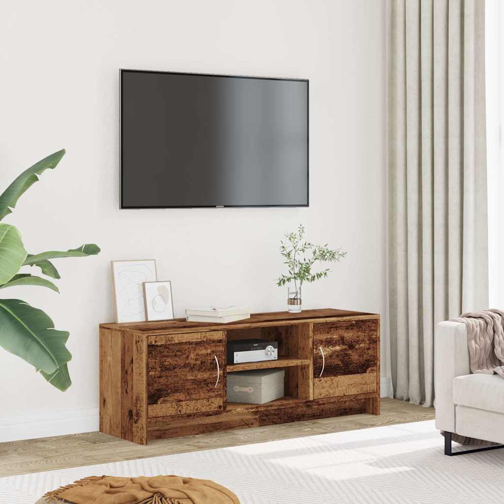 vidaXL TV Cabinet Old Wood 102x30x37.5 cm Engineered Wood 3