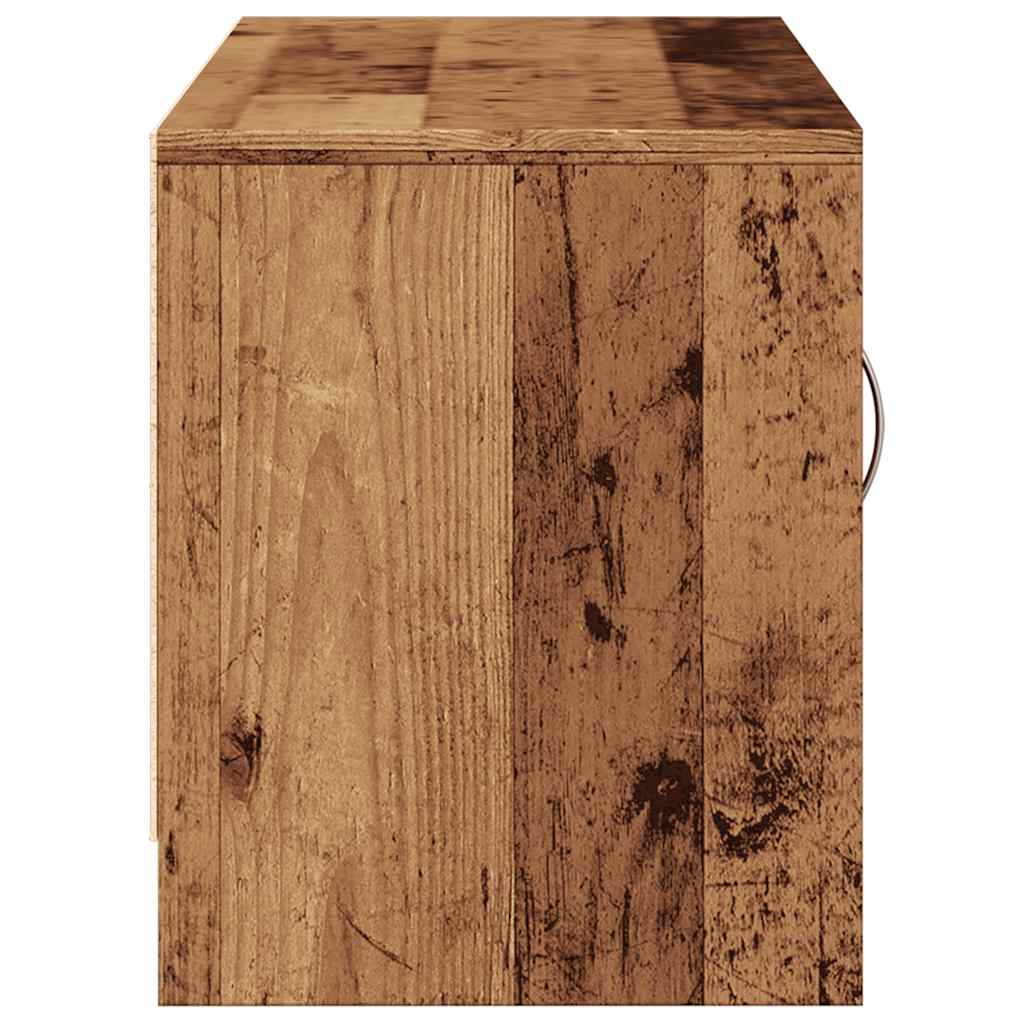 vidaXL TV Cabinet Old Wood 102x30x37.5 cm Engineered Wood 5