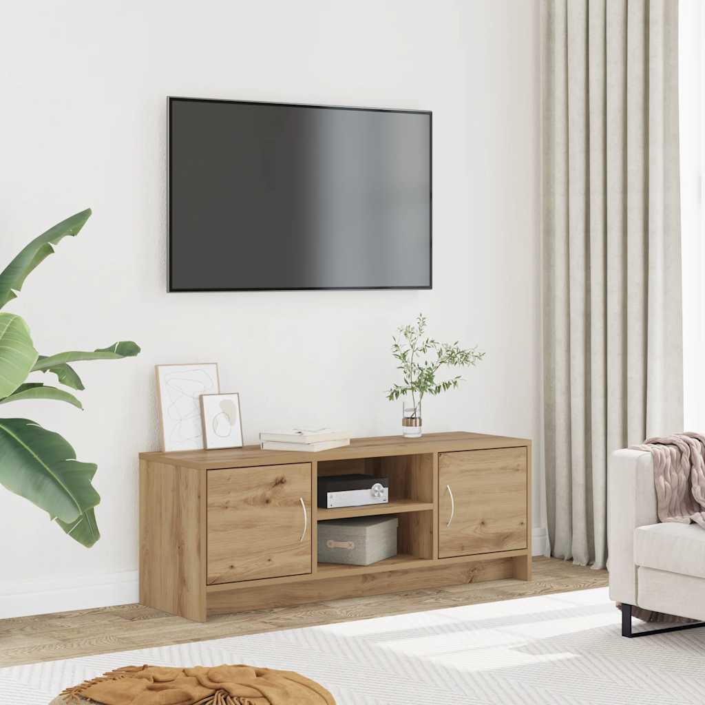 vidaXL TV Cabinet Artisan Oak 102x30x37.5 cm Engineered Wood 1
