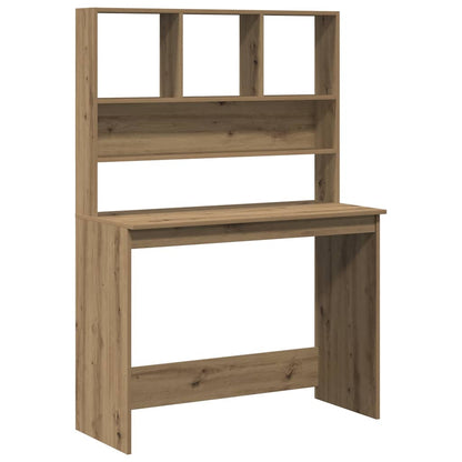 vidaXL Desk with Shelves Artisan Oak 102x45x148 cm Engineered Wood 2