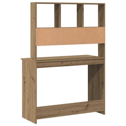 vidaXL Desk with Shelves Artisan Oak 102x45x148 cm Engineered Wood 6