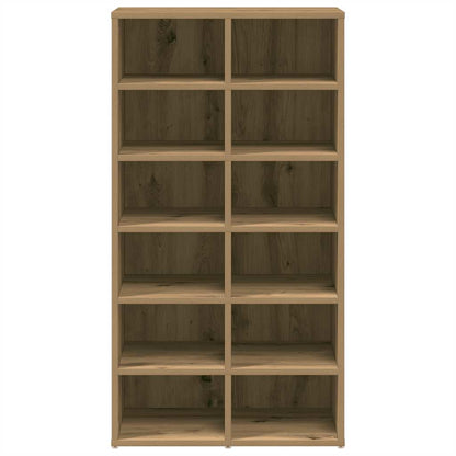 vidaXL Shoe Rack Artisan Oak 54x34x100.5 cm Engineered Wood 4