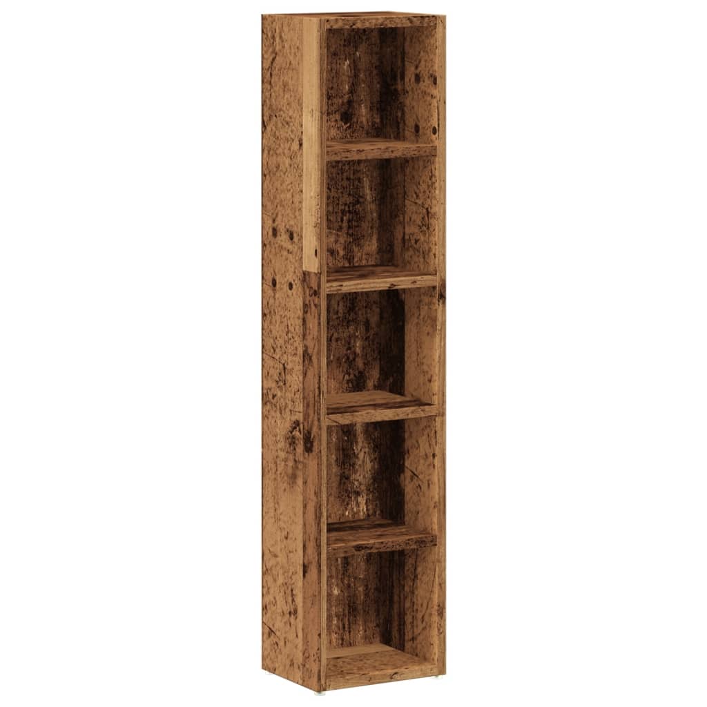 vidaXL CD Cabinets 2 pcs Old Wood 21x16x93.5 cm Engineered Wood 4