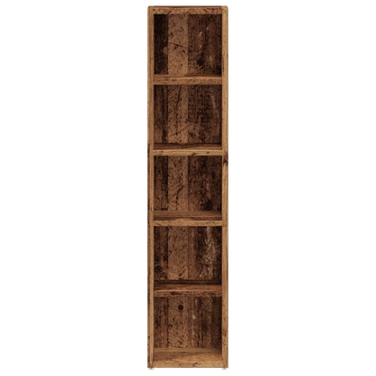 vidaXL CD Cabinets 2 pcs Old Wood 21x16x93.5 cm Engineered Wood 5