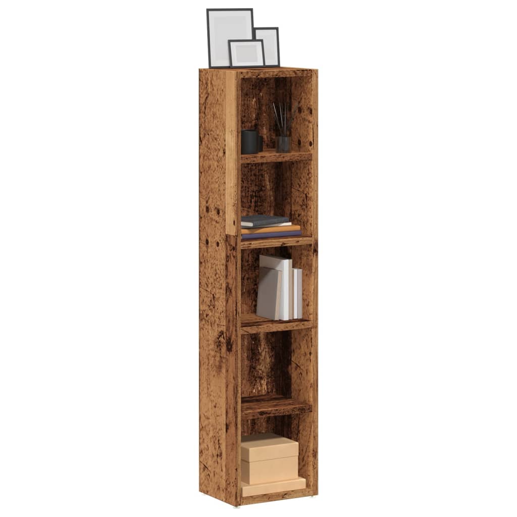vidaXL CD Cabinets 2 pcs Old Wood 21x16x93.5 cm Engineered Wood 1