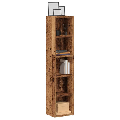vidaXL CD Cabinets 2 pcs Old Wood 21x16x93.5 cm Engineered Wood 1