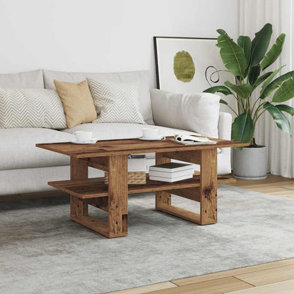 vidaXL Coffee Table Old Wood 102x55x42 cm Engineered Wood 3
