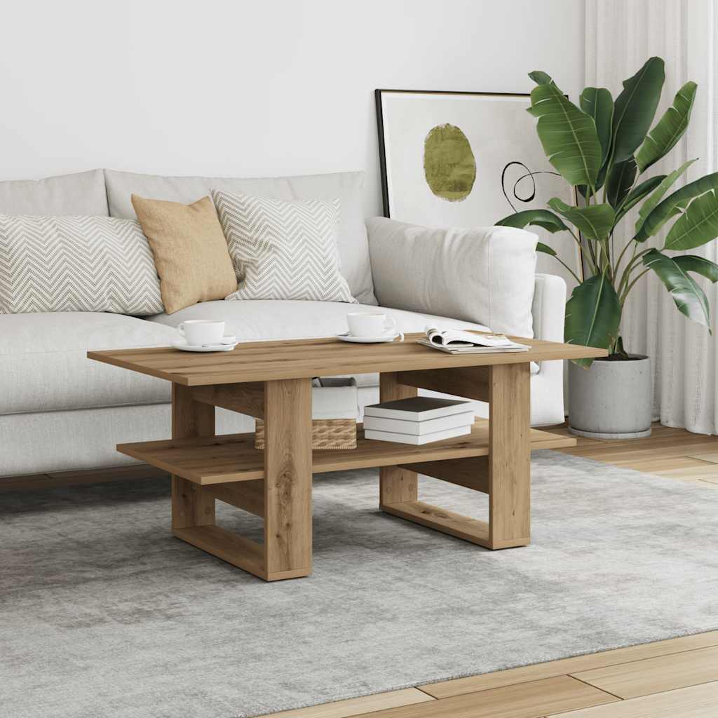 vidaXL Coffee Table Artisan Oak 102x55x42 cm Engineered Wood 3