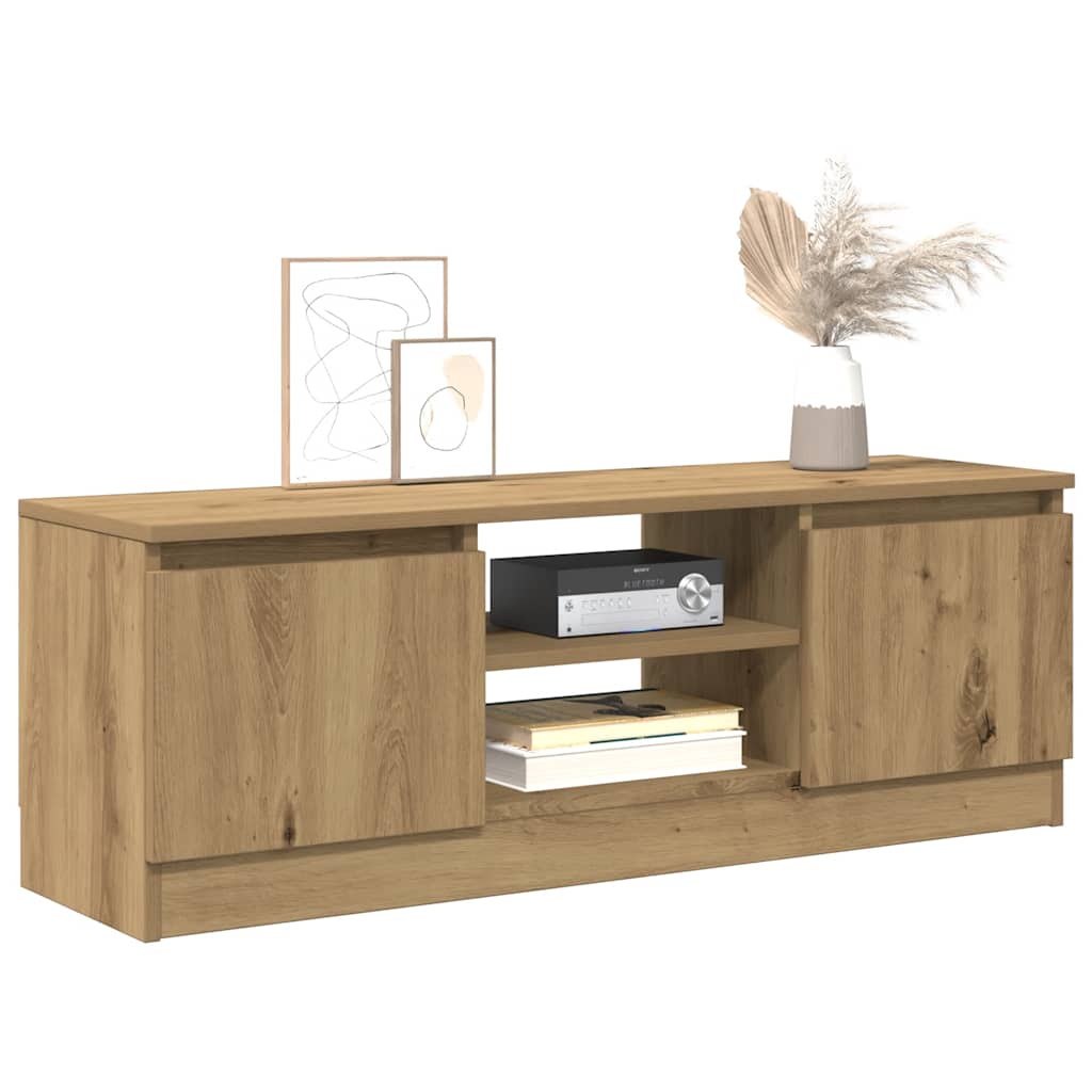 vidaXL TV Cabinet Artisan Oak 102x30x36 cm Engineered Wood 3